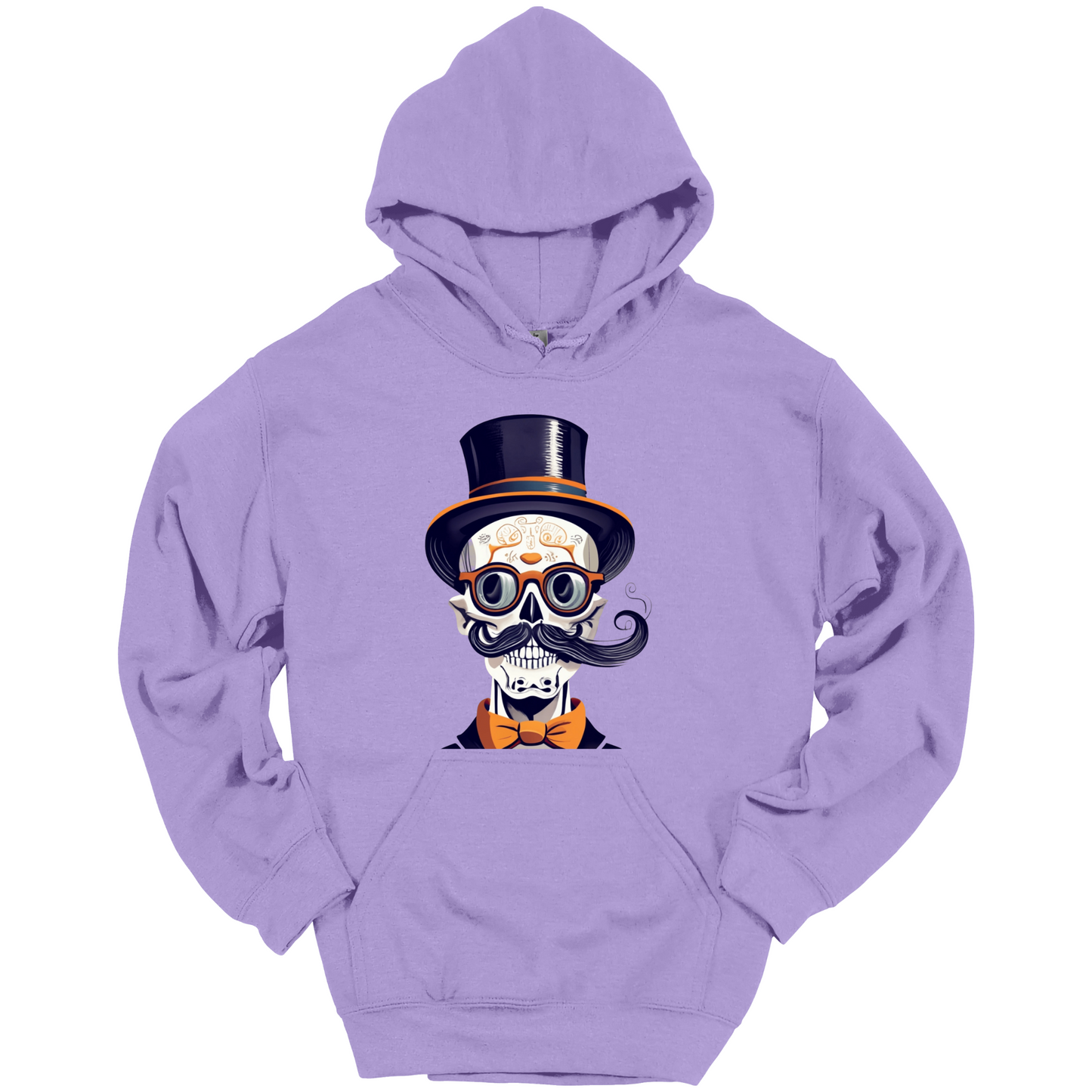 Creepy Black Hat Skull Halloween Hoodie
