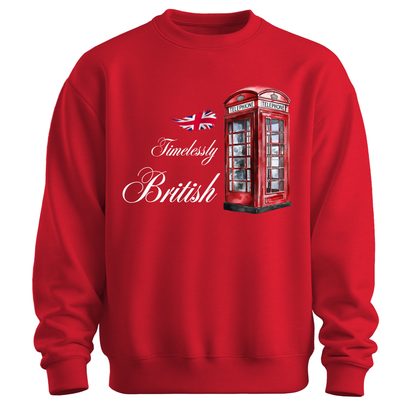 Timelessly British Red Phone Booth Unisex Sweatshirt