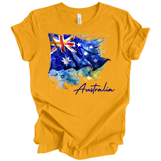 Aussie Pride Artistic Flag Tee