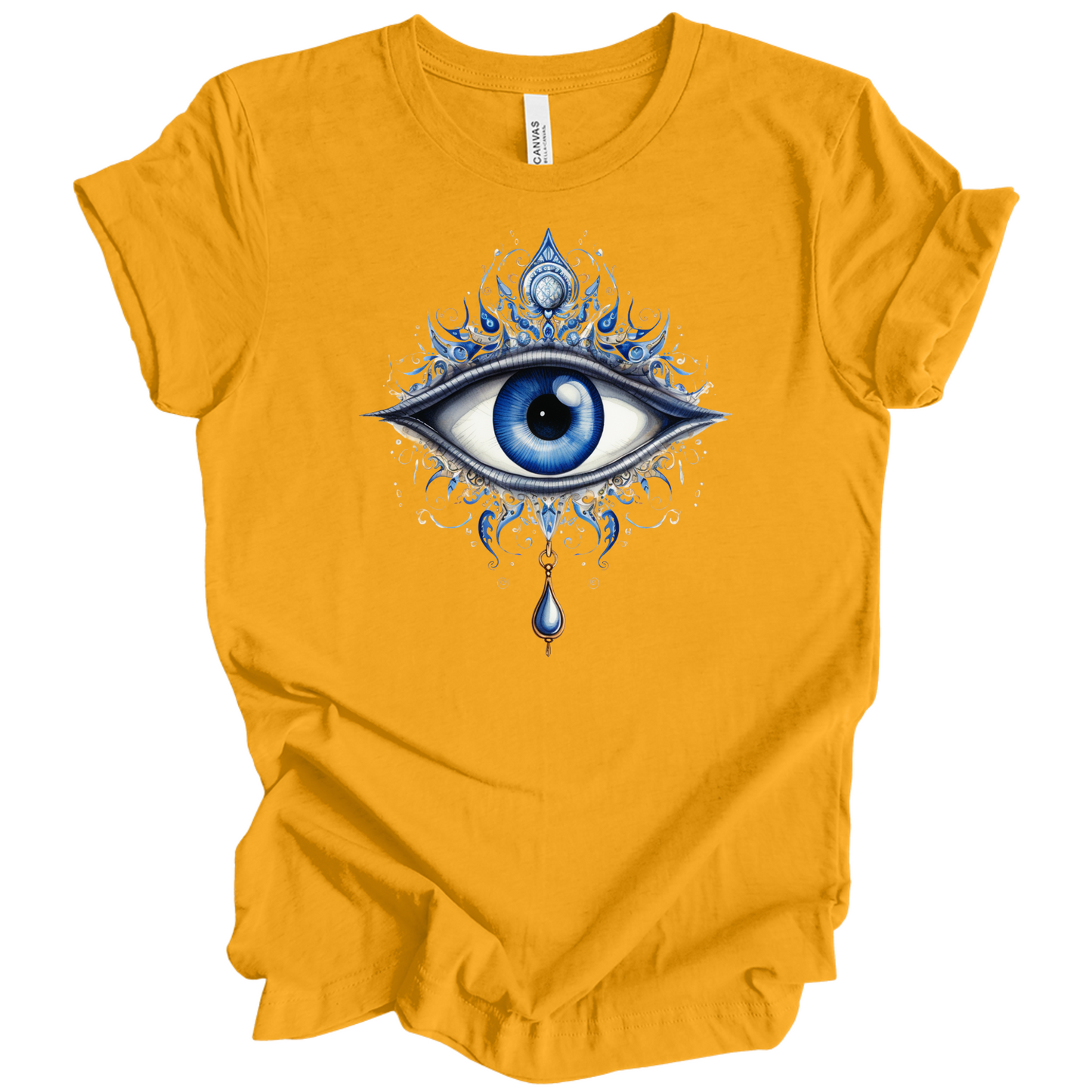 Mystic Gaze | Evil Eye Protection Tee – Boho Spiritual Streetwear