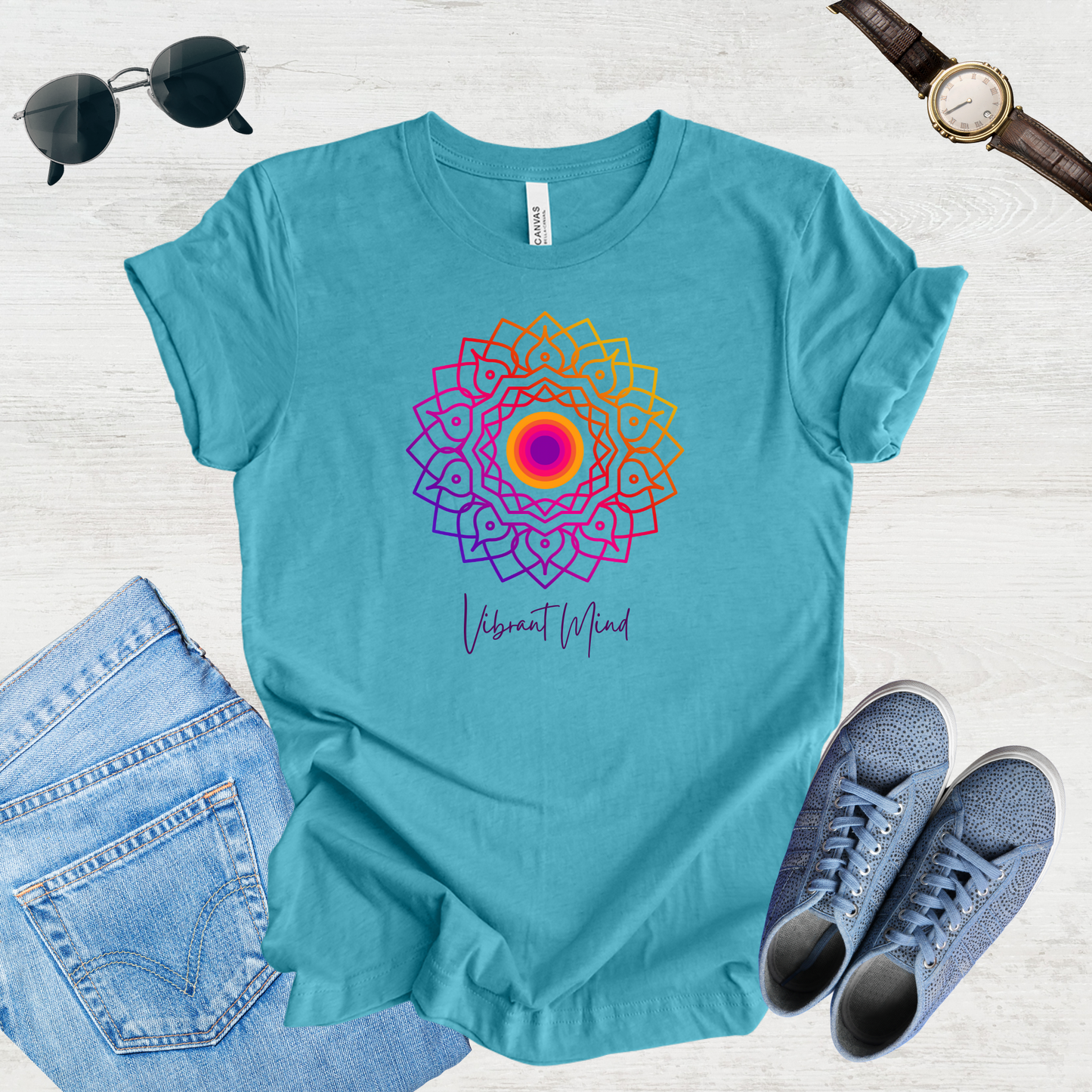 Vibrant Mind Mandala Unisex Tee
