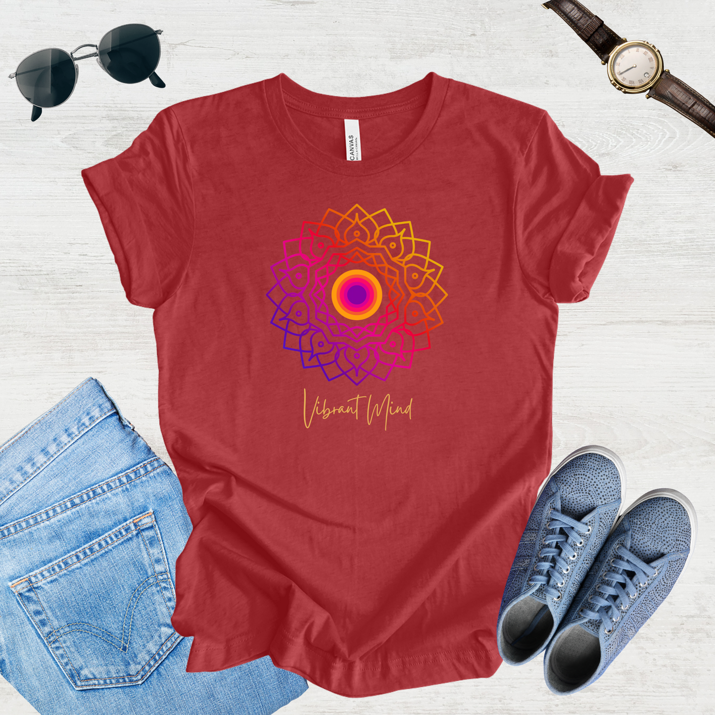 Vibrant Mind Mandala Unisex Tee