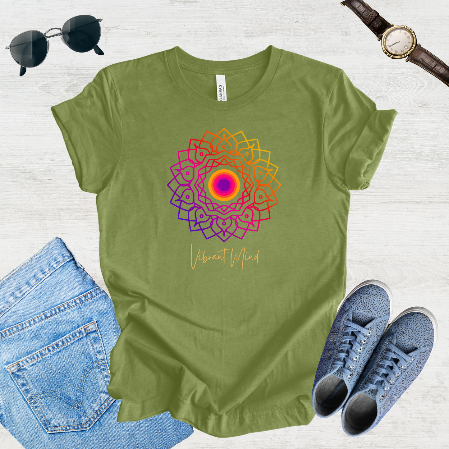 Vibrant Mind Mandala Unisex Tee