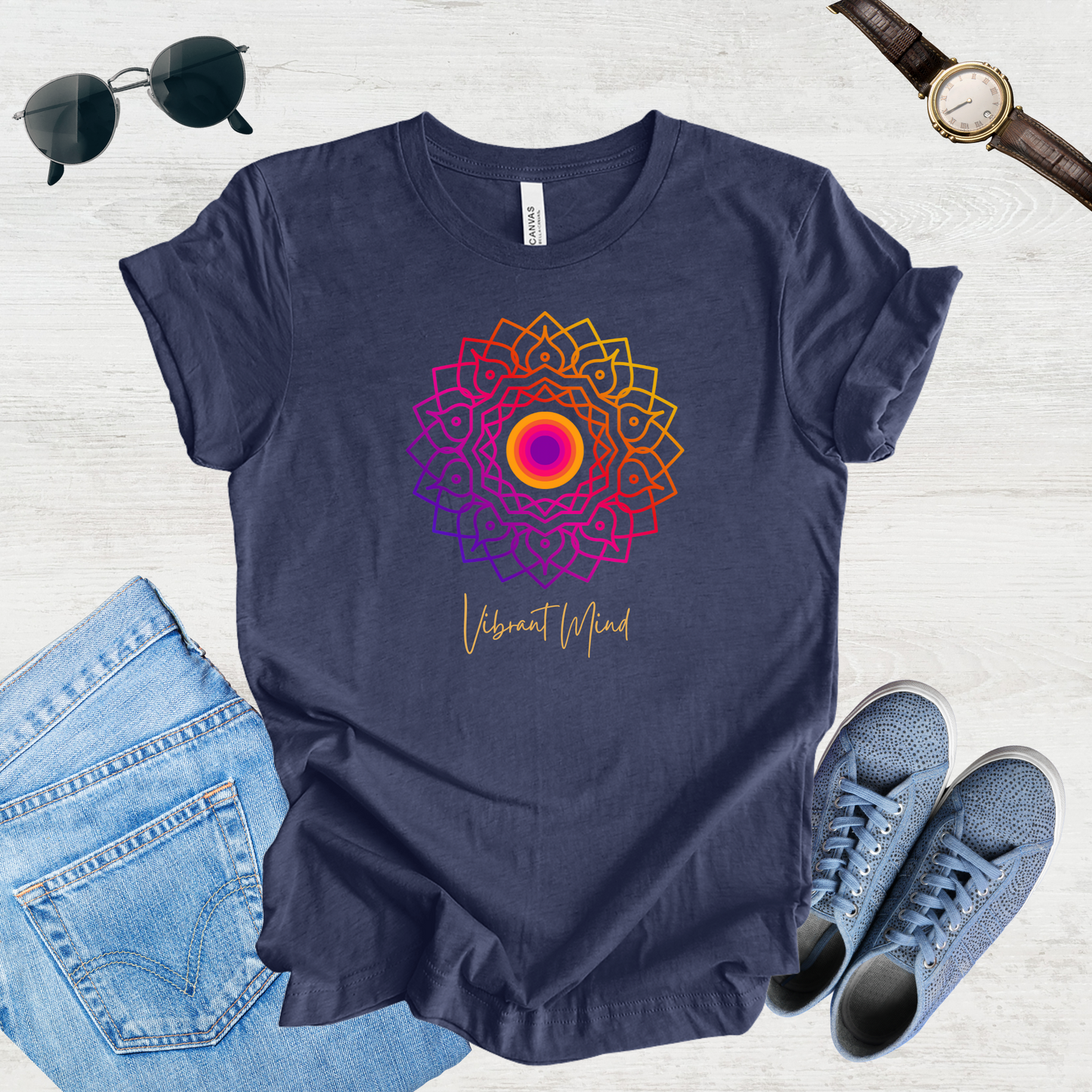 Vibrant Mind Mandala Unisex Tee