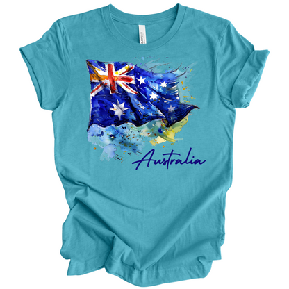 Aussie Pride Artistic Flag Tee