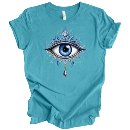 Mystic Gaze | Evil Eye Protection Tee – Boho Spiritual Streetwear