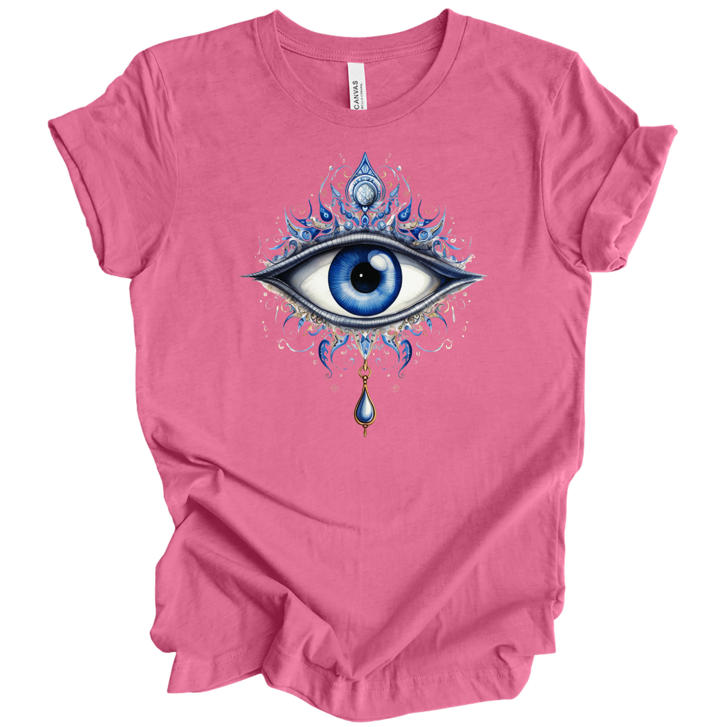 Mystic Gaze | Evil Eye Protection Tee – Boho Spiritual Streetwear