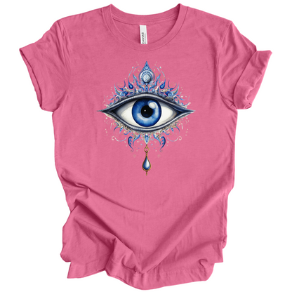 Mystic Gaze | Evil Eye Protection Tee – Boho Spiritual Streetwear