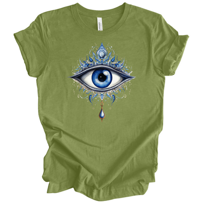 Mystic Gaze | Evil Eye Protection Tee – Boho Spiritual Streetwear