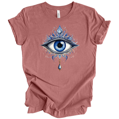Mystic Gaze | Evil Eye Protection Tee – Boho Spiritual Streetwear