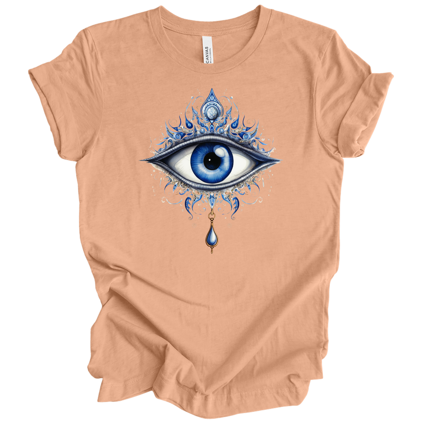 Mystic Gaze | Evil Eye Protection Tee – Boho Spiritual Streetwear