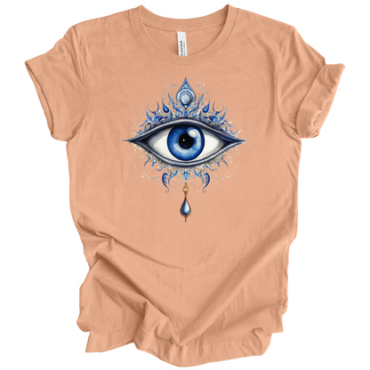 Mystic Gaze | Evil Eye Protection Tee – Boho Spiritual Streetwear