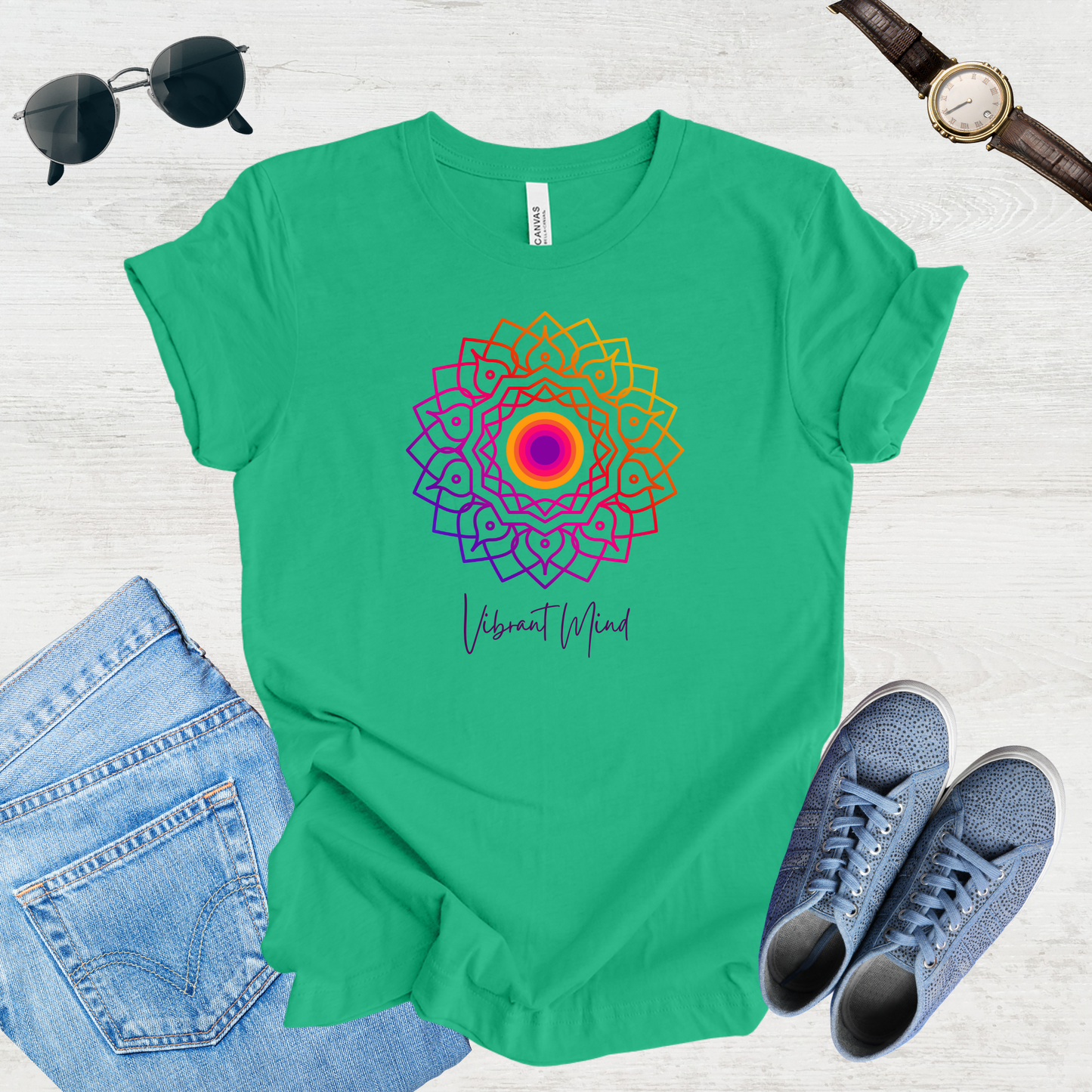 Vibrant Mind Mandala Unisex Tee