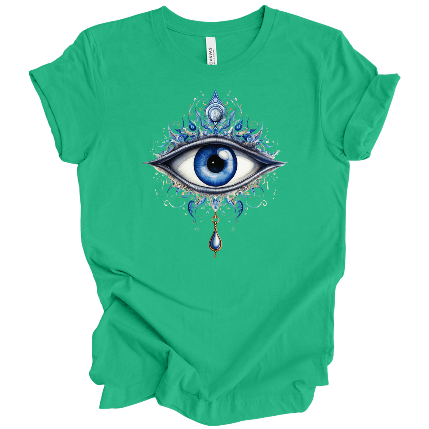 Mystic Gaze | Evil Eye Protection Tee – Boho Spiritual Streetwear