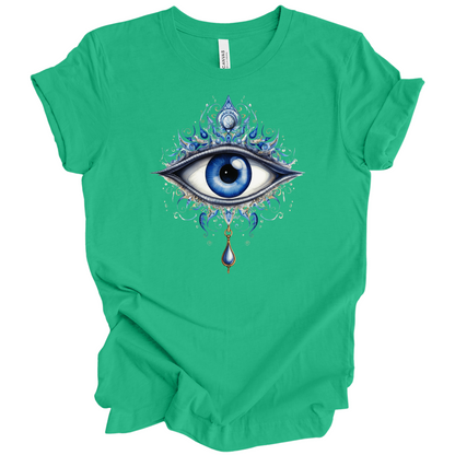 Mystic Gaze | Evil Eye Protection Tee – Boho Spiritual Streetwear