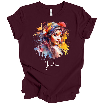 Holi Glow: Vibrant Beauty India Tee