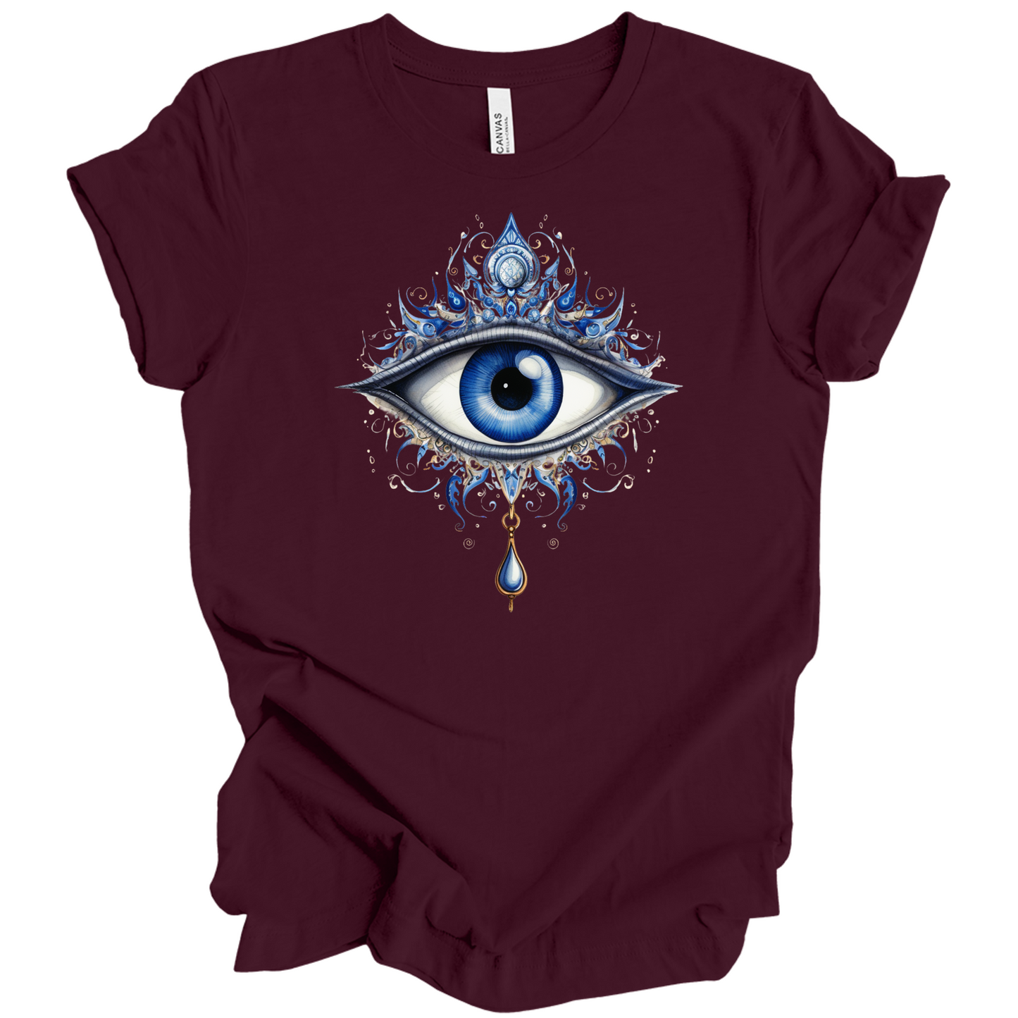 Mystic Gaze | Evil Eye Protection Tee – Boho Spiritual Streetwear