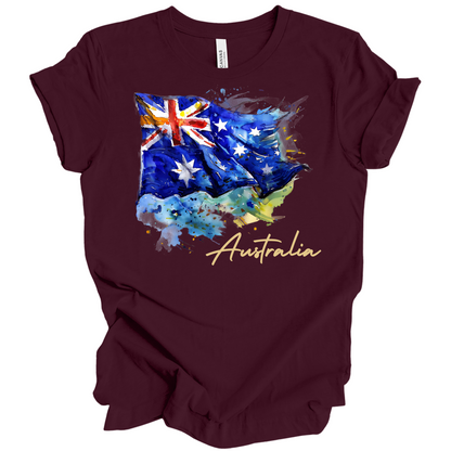 Aussie Pride Artistic Flag Tee