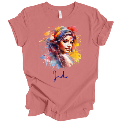 Holi Glow: Vibrant Beauty India Tee