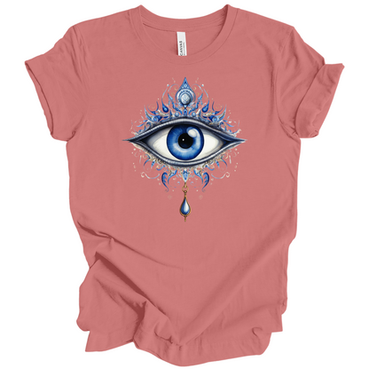 Mystic Gaze | Evil Eye Protection Tee – Boho Spiritual Streetwear