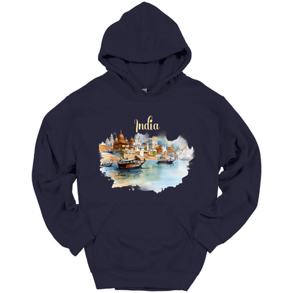 Sacred Waters: Ganga River India Hoodie