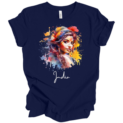 Holi Glow: Vibrant Beauty India Tee