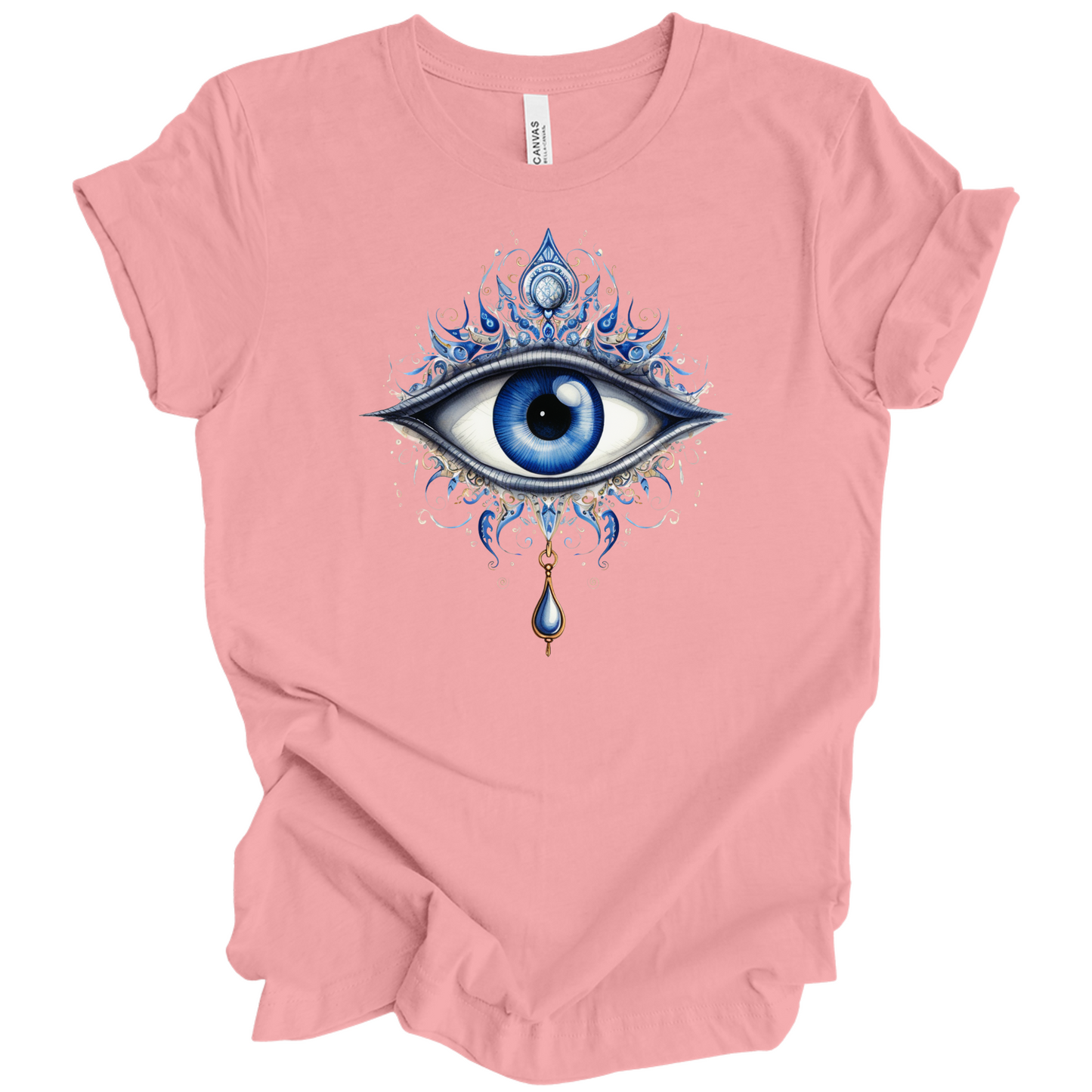 Mystic Gaze | Evil Eye Protection Tee – Boho Spiritual Streetwear