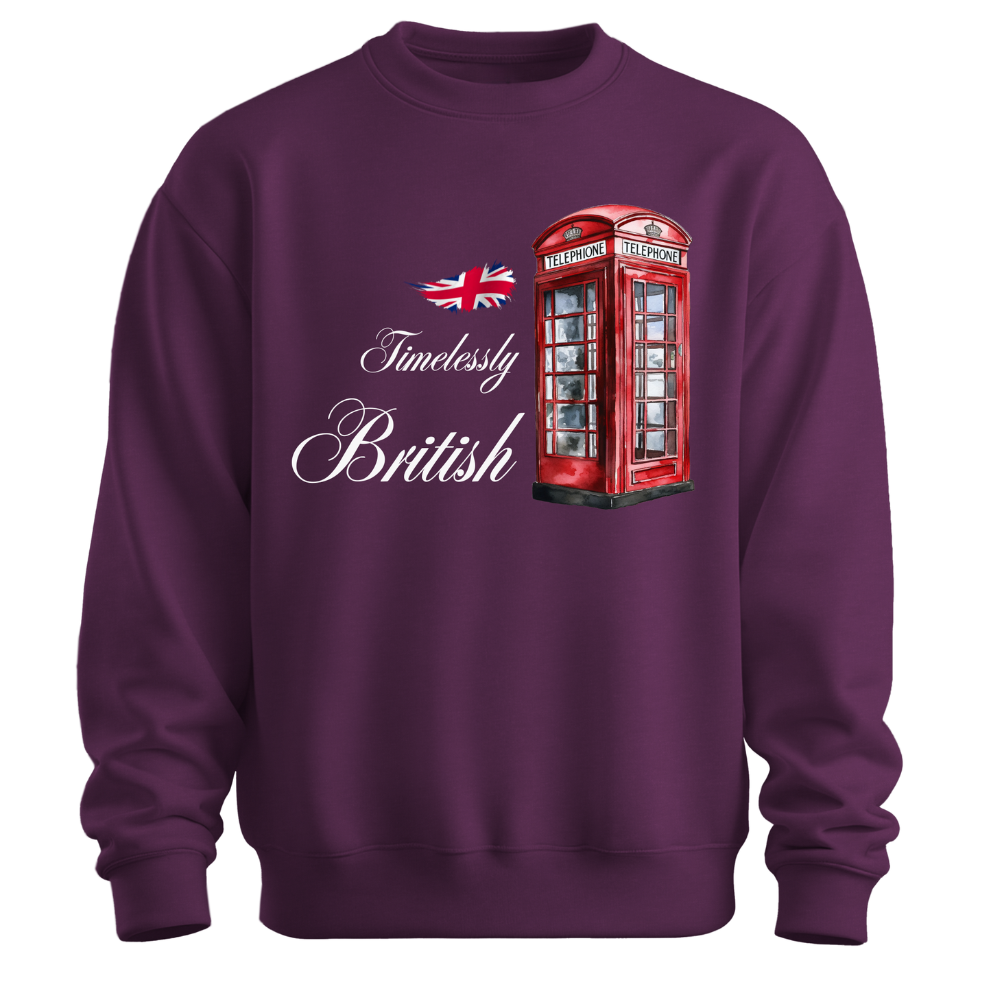 Timelessly British Red Phone Booth Unisex Sweatshirt