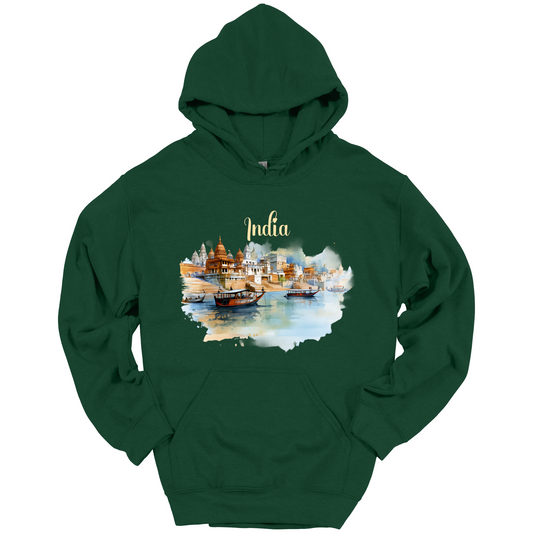 Sacred Waters: Ganga River India Hoodie