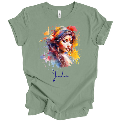 Holi Glow: Vibrant Beauty India Tee