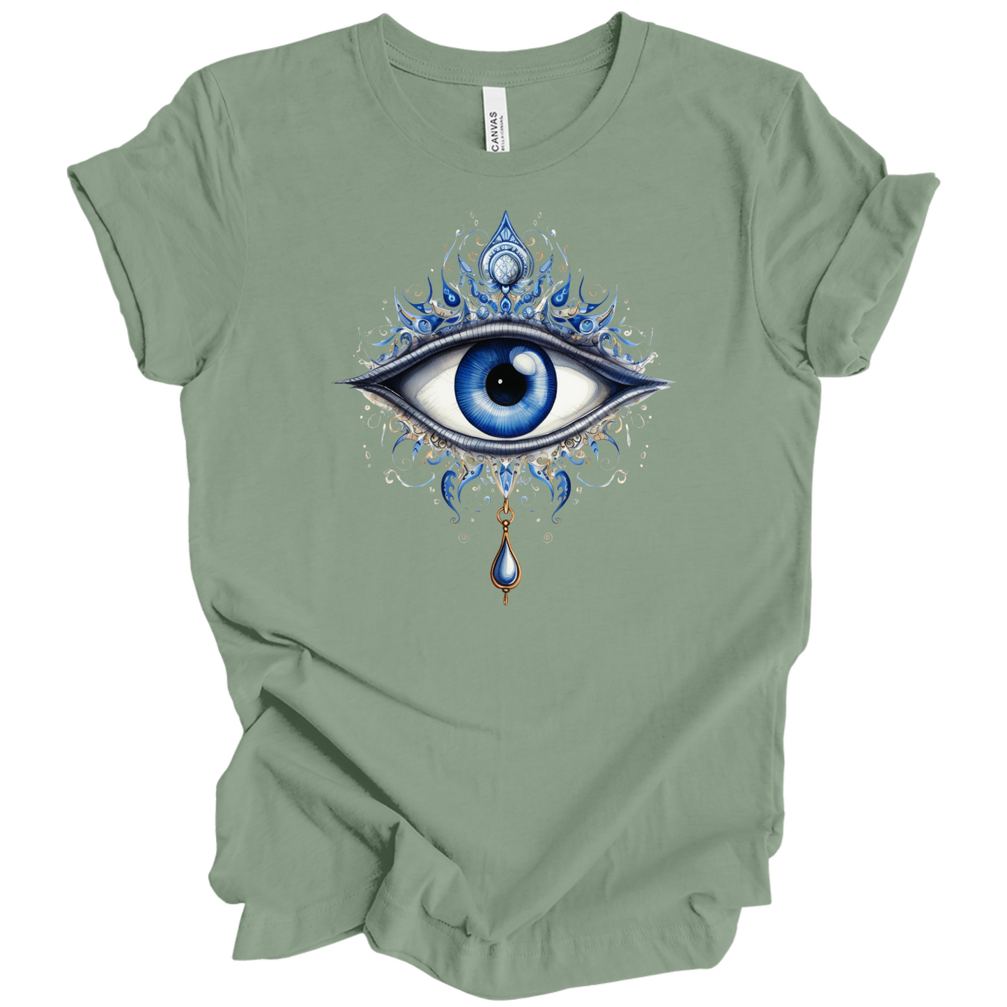 Mystic Gaze | Evil Eye Protection Tee – Boho Spiritual Streetwear
