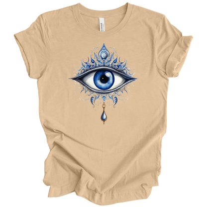 Mystic Gaze | Evil Eye Protection Tee – Boho Spiritual Streetwear