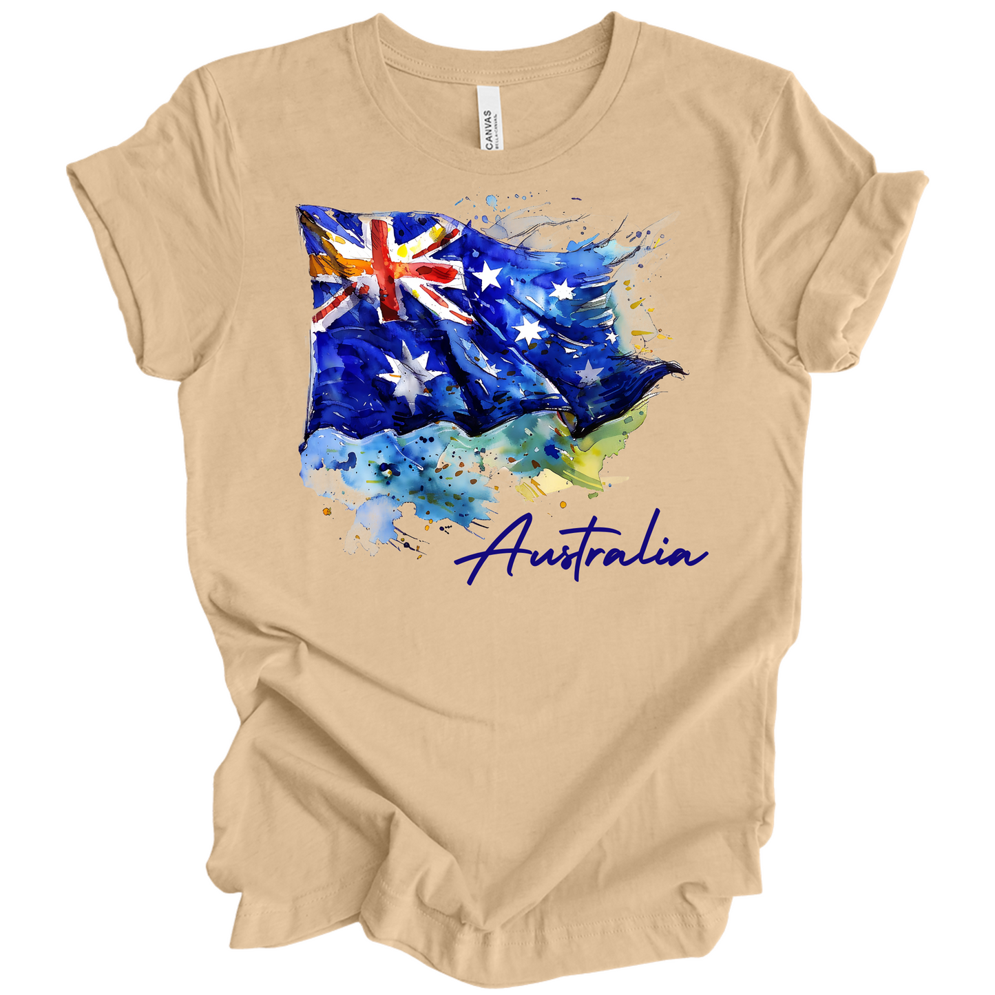 Aussie Pride Artistic Flag Tee