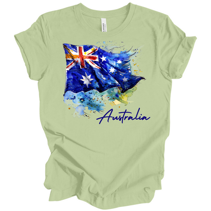 Aussie Pride Artistic Flag Tee
