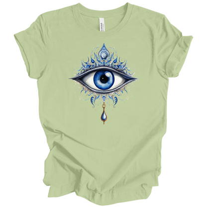 Mystic Gaze | Evil Eye Protection Tee – Boho Spiritual Streetwear