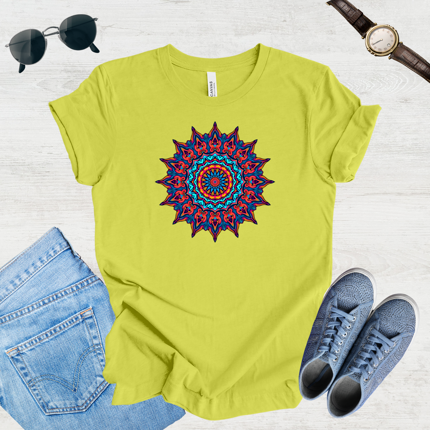 Radiant Mandala Unisex Tee