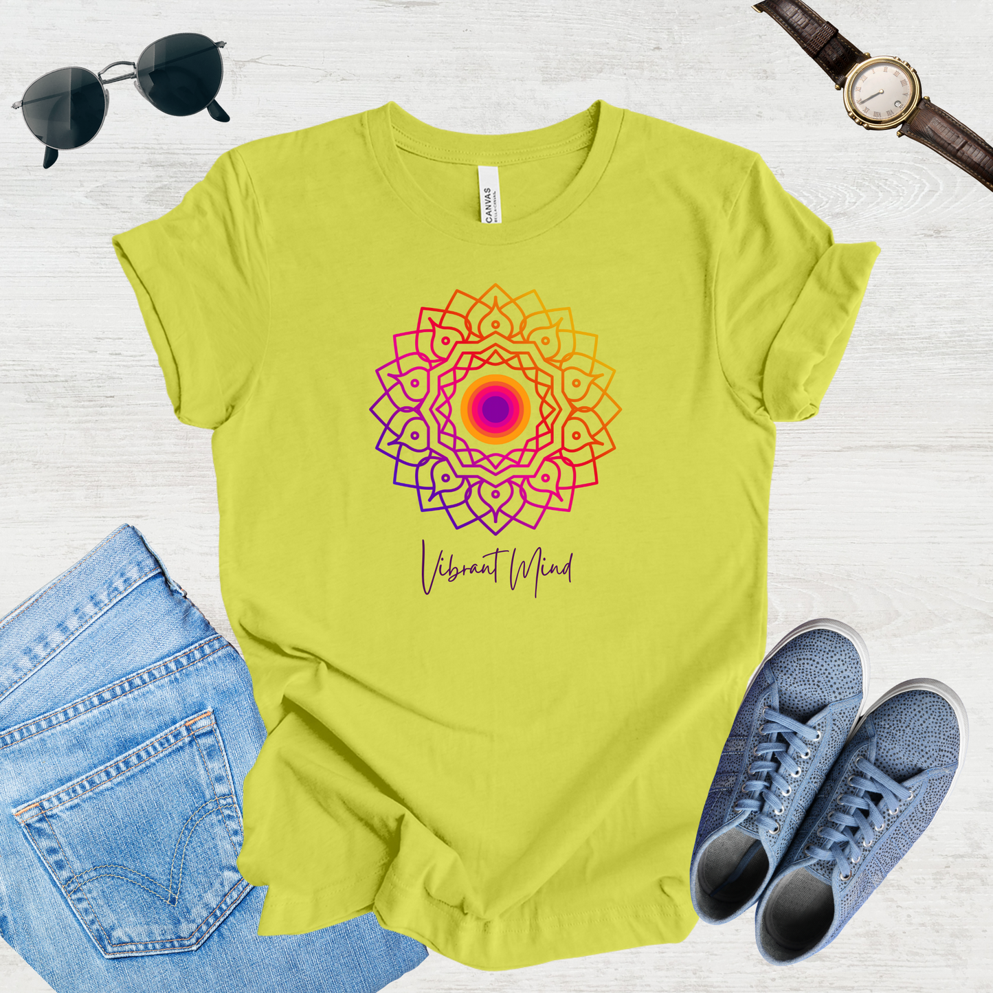 Vibrant Mind Mandala Unisex Tee