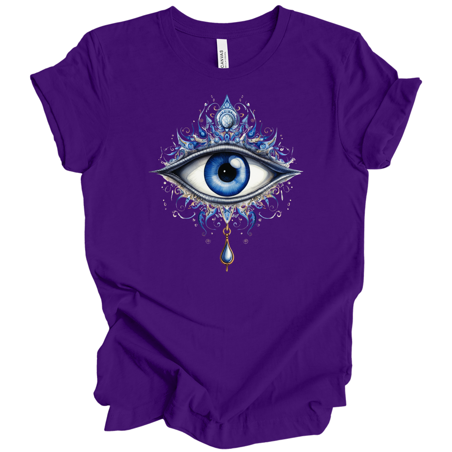 Mystic Gaze | Evil Eye Protection Tee – Boho Spiritual Streetwear