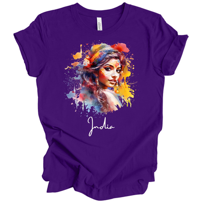 Holi Glow: Vibrant Beauty India Tee