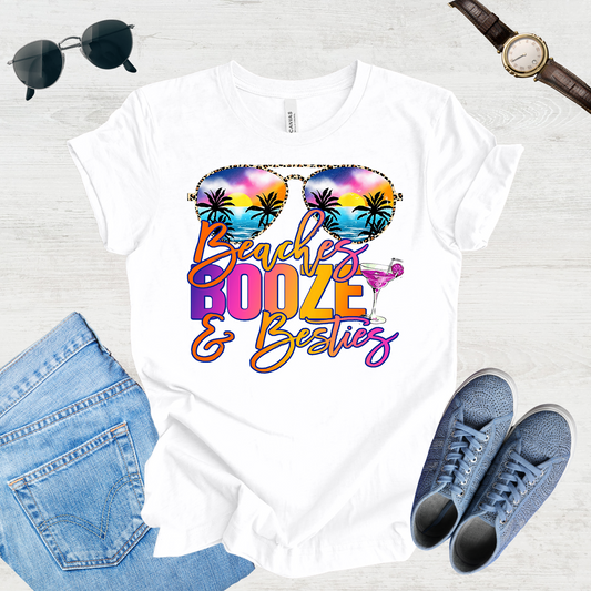 Beach, Booze & Besties – Girls' Getaway Tee