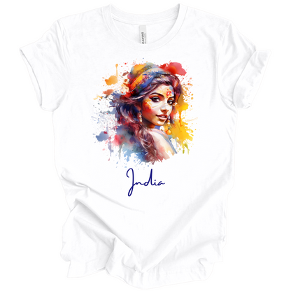 Holi Glow: Vibrant Beauty India Tee