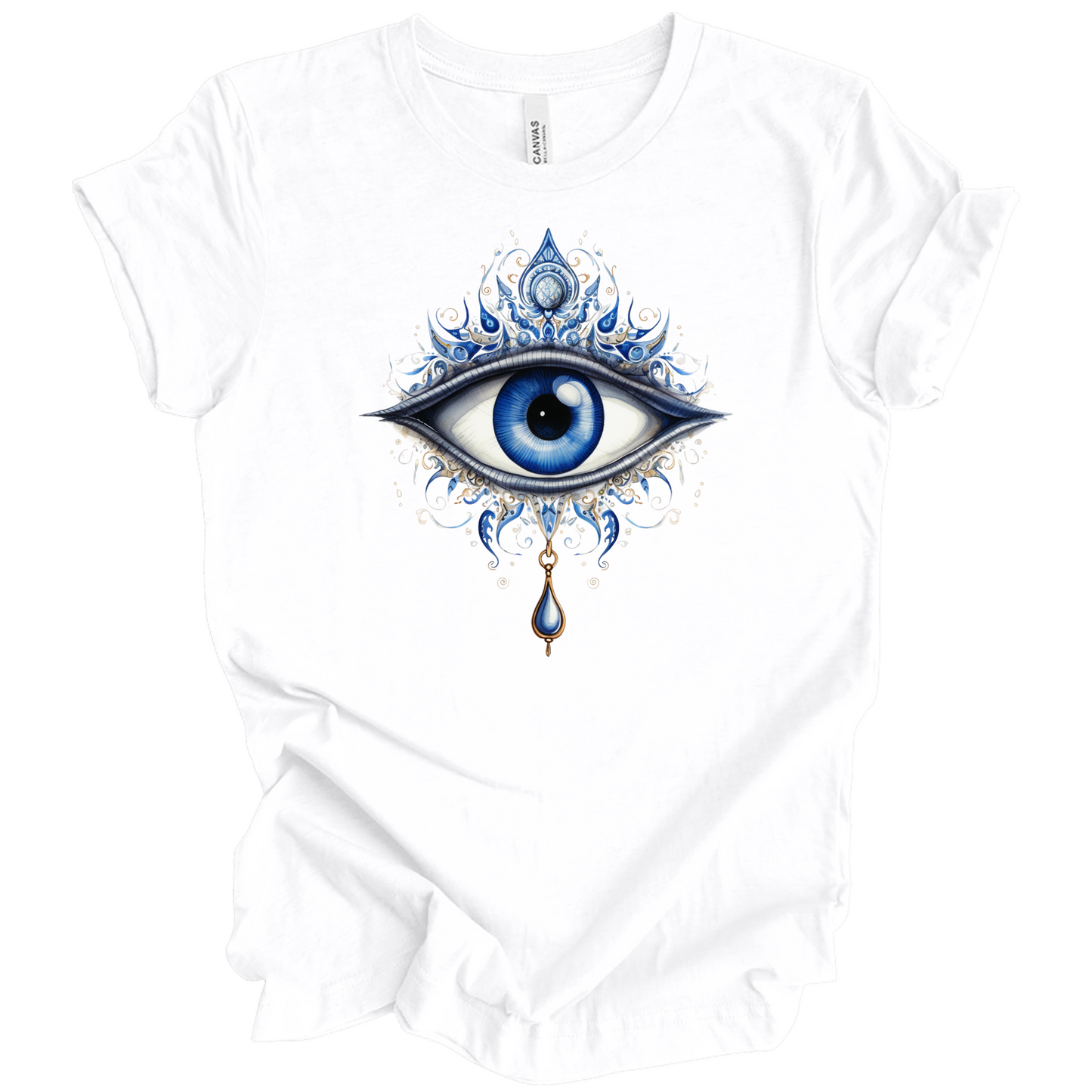 Mystic Gaze | Evil Eye Protection Tee – Boho Spiritual Streetwear