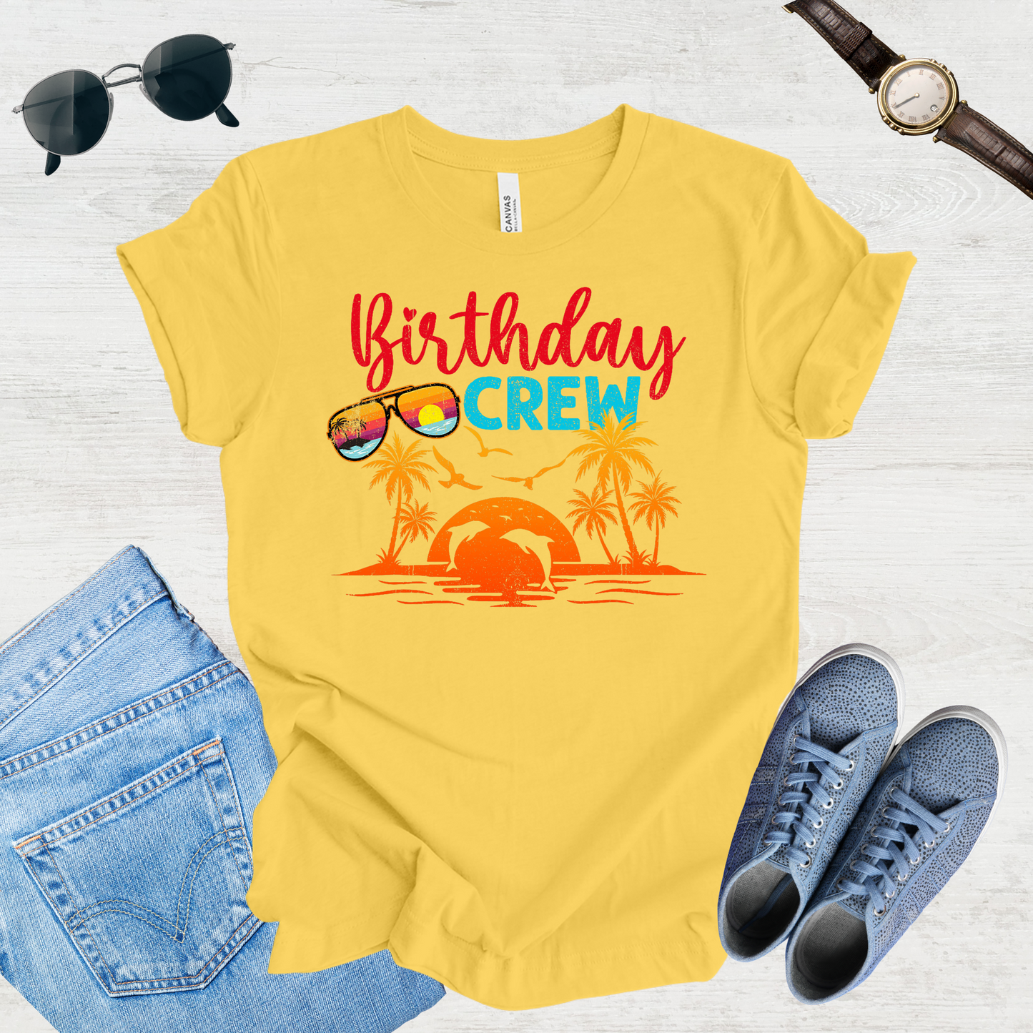 Birthday Crew Vibes Tee