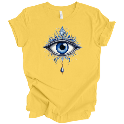 Mystic Gaze | Evil Eye Protection Tee – Boho Spiritual Streetwear