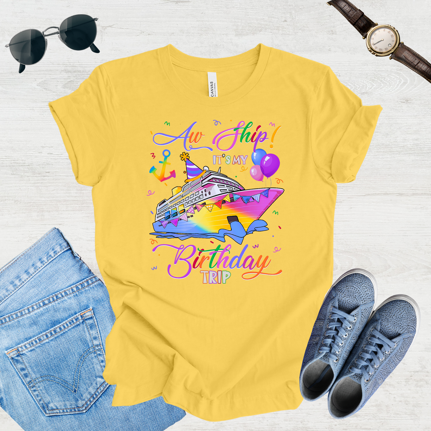 Aw Ship! It's My Birthday Trip Tee